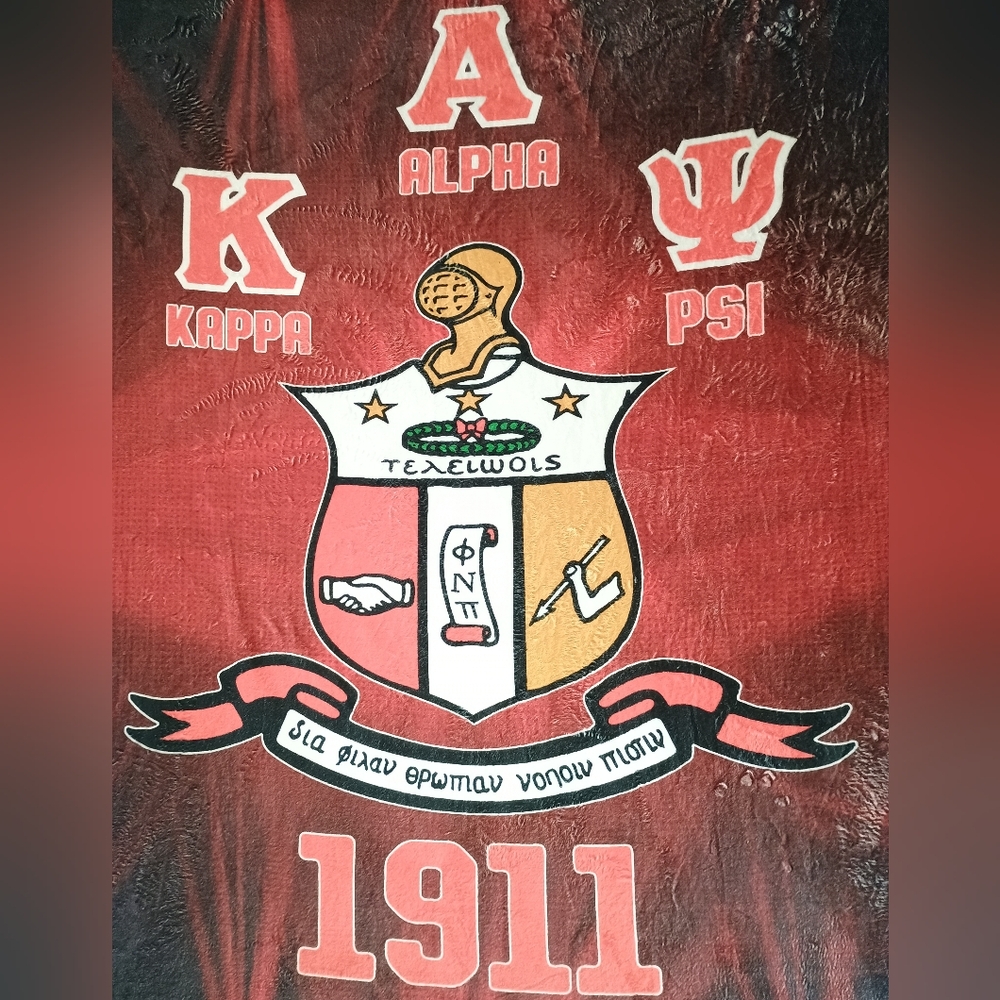 Kappa Alpha Psi Red Throw Blanket